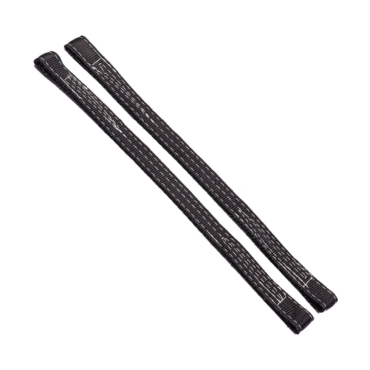 Bells of Steel Safety Straps for 2.3" x 2.3" Racks—two black, fabric straps with visible stitching—provide added protection for your power rack setup.
