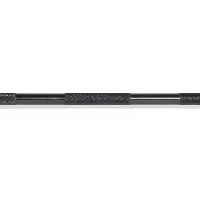 The Bells of Steel Alex Leonidas Onyx Bar is a black power bar featuring three evenly spaced foam grips, displayed on a white background.