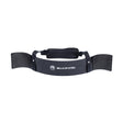 The Bells of Steel Arm Blaster is a black device with a padded neck strap and a white Bells of Steel logo on the front. It supports your arms during bicep curls, helping you maintain proper form while lifting.