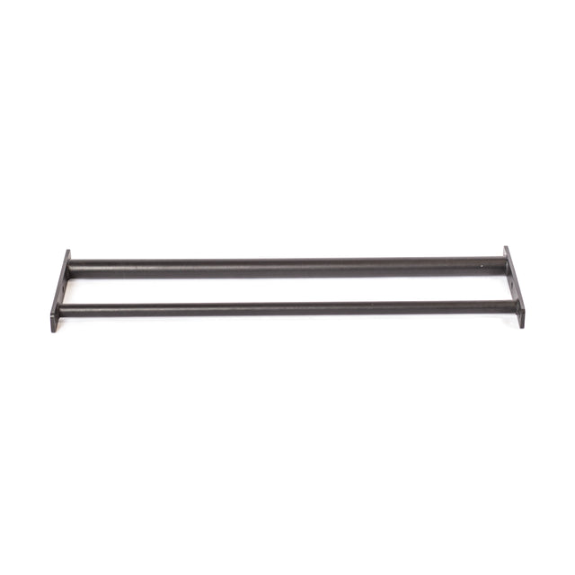 The Bells of Steel Fat/Skinny Pull Up Bar is a black metal double bar with two parallel rods and wall-mounting brackets at each end, inspired by the robust pull-up bar design, shown against a white background.