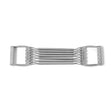 The Bells of Steel Chest Expander, featuring five metal springs and two textured handles for muscle building, is displayed flat on a white background.
