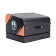 The Bells of Steel Soft Glute Bench in black and orange has a padded surface and side metal rings—ideal for glute exercises, hip thrusts, or jump workouts at home.