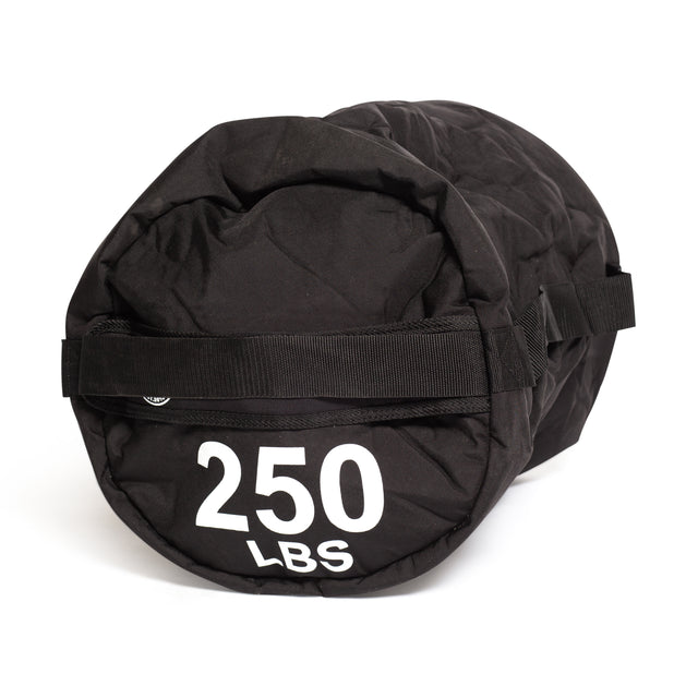 The Bells of Steel Fitness Sandbag Sets feature durable Condura construction, sturdy handles, and "250 LBS" in bold white letters on one end—ideal for intense sandbag workouts.