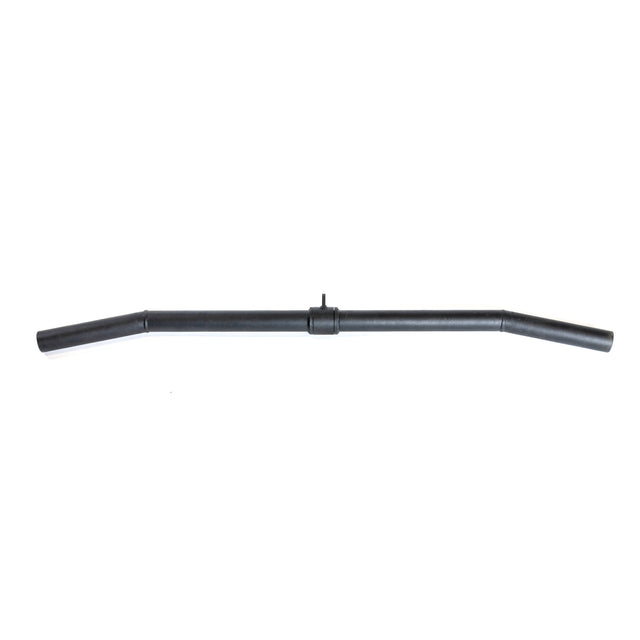 The Bells of Steel Fat Bar - Lat Pulldown Bar is a straight black metal bar with slightly angled ends, designed to improve grip strength, shown isolated on a white background.