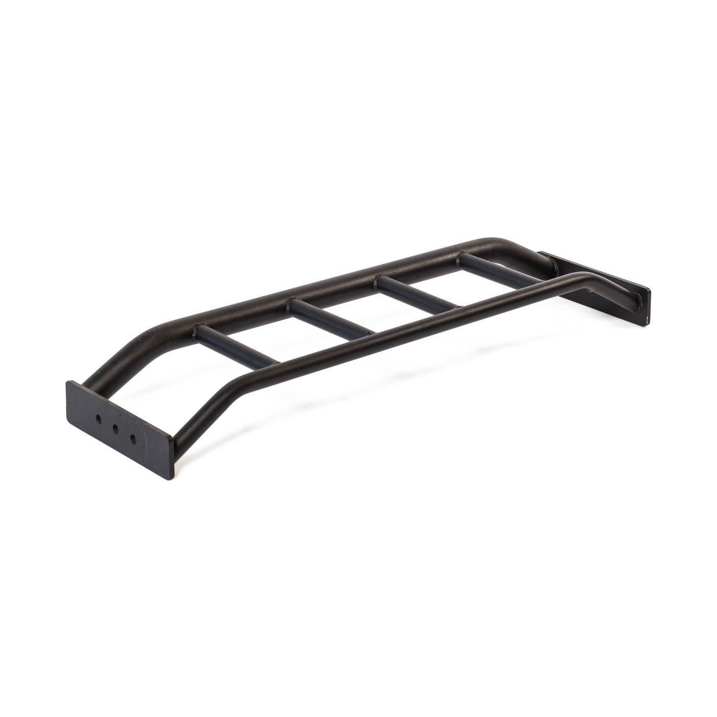 The Bells of Steel Multi-Grip Pull Up Bar features a black, rectangular metal design with four rungs, ideal for fitness and strength training. Shown on a white background, it’s perfect for adventure enthusiasts seeking versatility.