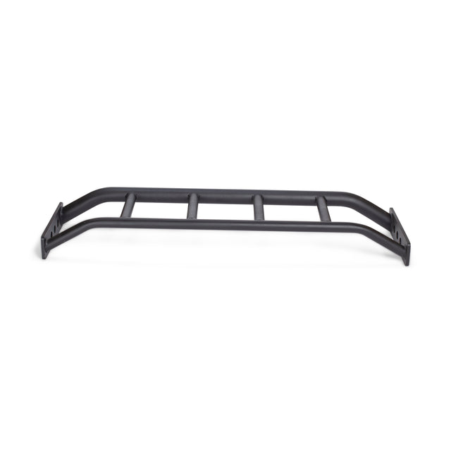 The Bells of Steel Multi-Grip Pull Up Bar, designed for durability, features four crossbars with mounting brackets and is ideal as a gear rack or pull up station. Shown on a white background.