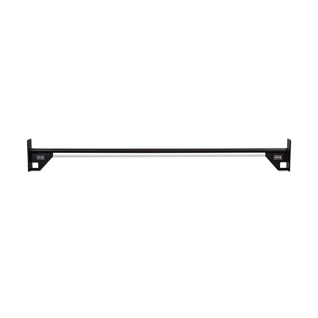 The Bells of Steel 70" Pull Up Bar features black metal construction with rectangular end brackets for wall or surface mounting—ideal for power racks, as a support bar, handle, or for hanging accessories.