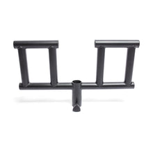 The Bells of Steel Viking Press Attachment is a black, rectangular metal grip with parallel handles and a central mount, designed to attach to an Olympic bar or landmine for versatile strength training.