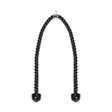 The Bells of Steel Extra Long Tricep Rope Extension (137cm) features a black rope with a silver connector and rubber end caps, ideal for cable exercises such as tricep pushdowns and rope extensions.