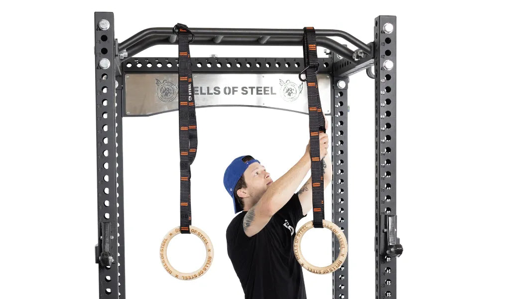 Hanging gymnastic rings from pull up bar sale