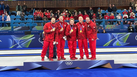Olympic Men's Curling Gold Medal Podium