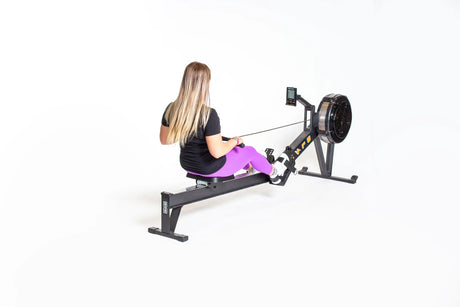 Rowing machine from behind
