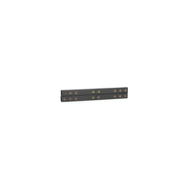 The Bells of Steel Deadlift Platform 60 cm (24) Tube (2 pieces) features black rectangular metal hinges with multiple copper-colored screw holes, perfect for customizing lifting platforms, displayed on a plain white background.
