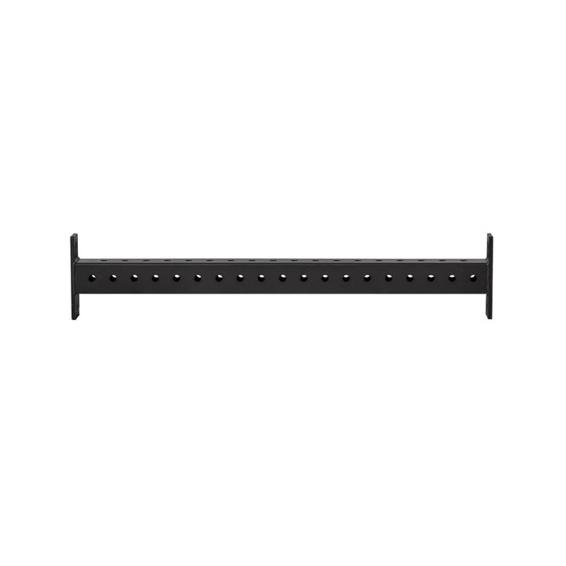 The Bells of Steel Hydra Crossmembers are black metal bars with evenly spaced holes and flat ends, designed for mounting or support in power racks, shown against a plain white background.