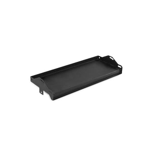 The Bells of Steel USA Storage Shelves are ideal for conveniently storing your rectangular black metal griddle with raised edges and side handles when it's not in use on your stove or grill.