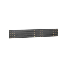 Four Bells of Steel Deadlift Platform 125cm (49) Tubes—black metal bars with evenly spaced holes at each end—are displayed horizontally, stacked in a staggered arrangement against a white background. Four pieces are shown.