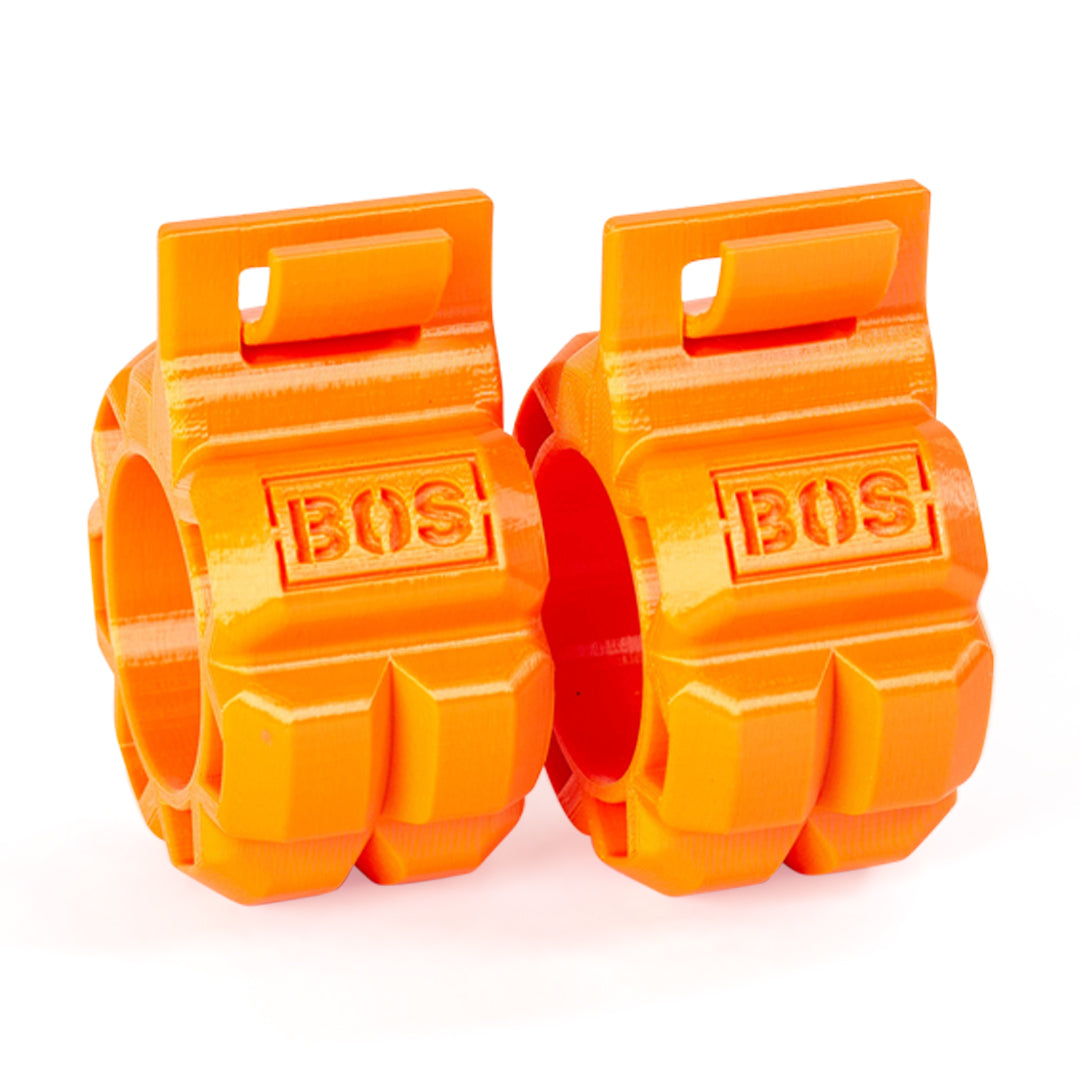 Orange Barbell Zip Clips