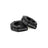 Two black, hexagonal Magnetic Clamp Collars from Bells of Steel, with the brand name printed in white on the sides, are displayed on a white background—one lies flat while the other leans against it.