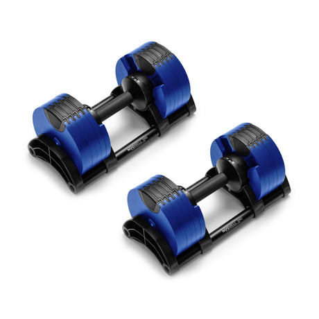 Nuobell Adjustable Dumbbells - Blue 5-50 LB (Pair)