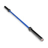 The Bells of Steel Multi-Purpose Olympic Barbell – The Utility Bar features a blue steel shaft with black and silver sleeves, displayed on a white background.
