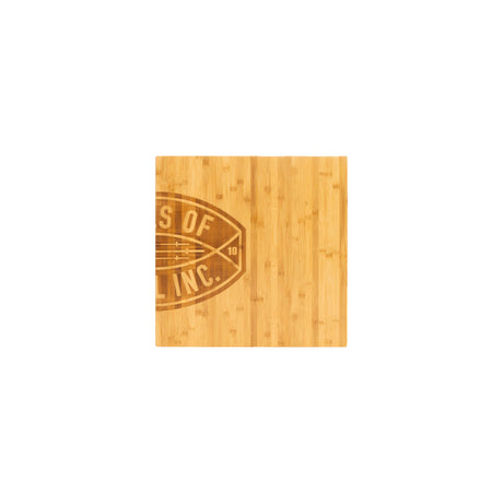 The Bells of Steel Deadlift Platform Bamboo Insert (Right) features a natural, light-finished bamboo surface with visible grain, and a partial engraved logo in the top left—ideal for enhancing any modular platform kitchen or gym setup.