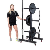 Bumper Plate Weight Tree And Bar Holder