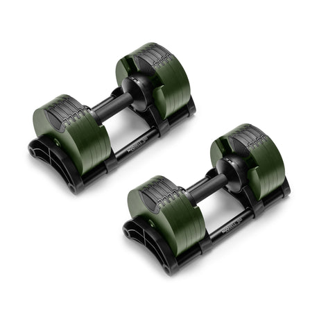 Nuobell Adjustable Dumbbells - Green 5-50 LB (Pair)