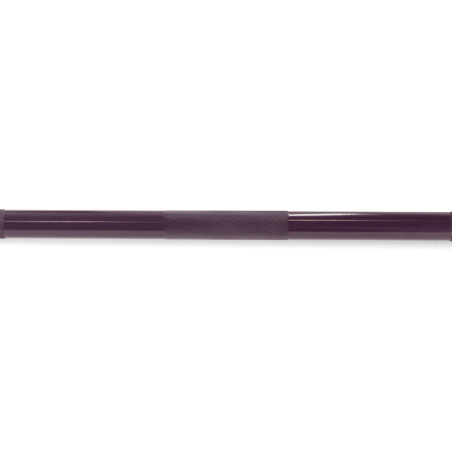 A single, straight brown Multi-Purpose Olympic Barbell – The Utility Bar by Bells of Steel, featuring a darker grip in the center, is placed horizontally against a plain white background.