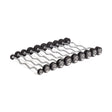 A set of eight Bells of Steel Fixed Barbells - Easy Curl, ideal for a home gym, is displayed in two rows on a white background with black weight plates and metallic bars showing gradual weight increments.