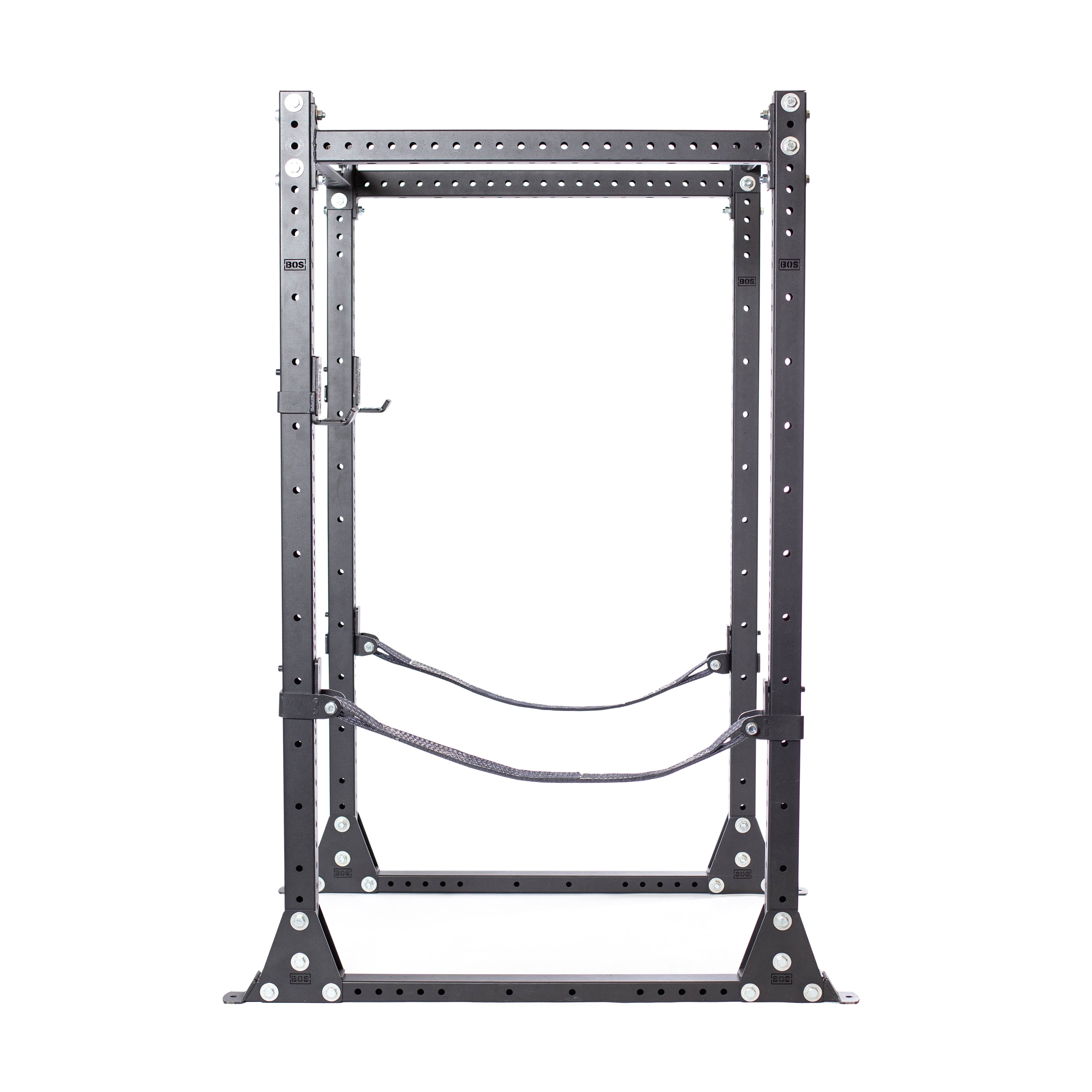 Power rack without bolting outlet