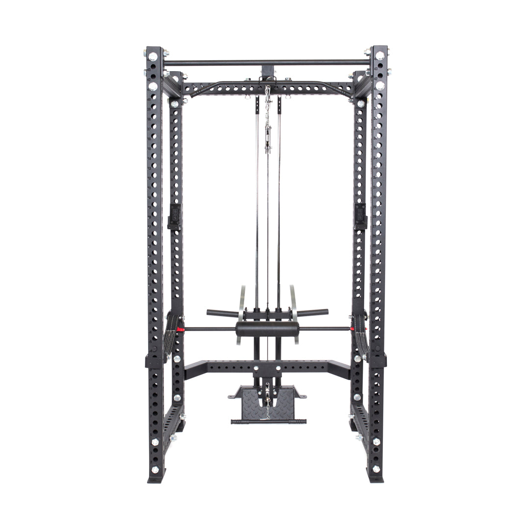 Plate-Loaded Lat Pulldown & Low Row Rack Attachment - Manticore on power rack