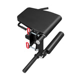Bells of Steel Leg Curl / Leg Extension Rack attachment featuring a padded seat, foam leg rollers, and adjustment pins for a home gym.