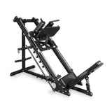 The Bells of Steel Leg Press Hack Squat Machine features padded seats, angled footplates, and a steel frame—ideal for strength training and lower body workouts in your home gym.