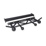 The Bells of Steel USA Colored Globe Pull up Bar features multiple gripping angles, thick sphere grips, and comes with a matching adjustable mounting bracket.