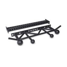The Bells of Steel USA Colored Globe Pull up Bar features multiple gripping angles, thick sphere grips, and comes with a matching adjustable mounting bracket.