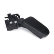 The Bells of Steel Seal Row Pad Rack Attachment is a black adjustable armrest with a mounting bracket and multiple holes for custom positioning, designed for installation on a chair, power rack, or similar seating equipment.