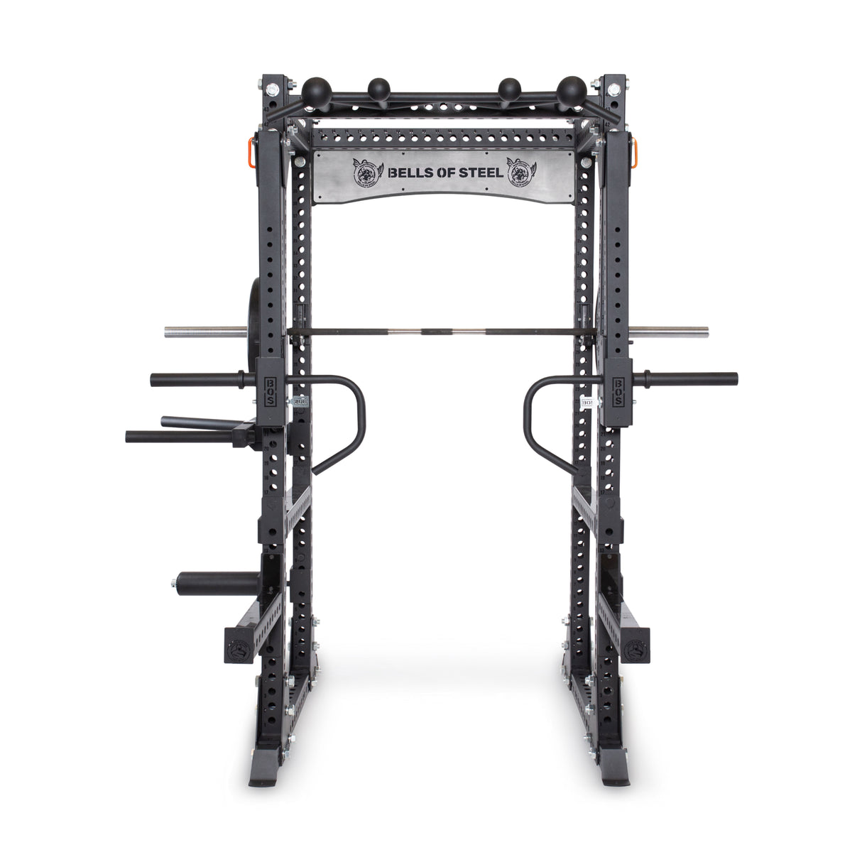 product picture of Manticore Flat Foot Power Rack PREBUILT with attachments front view