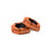 Two orange Magnetic Clamp Collars by Bells of Steel with black centers, stacked on a white background—ideal for securing weight plates during lifts.