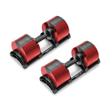 Nuobell Adjustable Dumbbells - Red 5-80 LB (Pair)