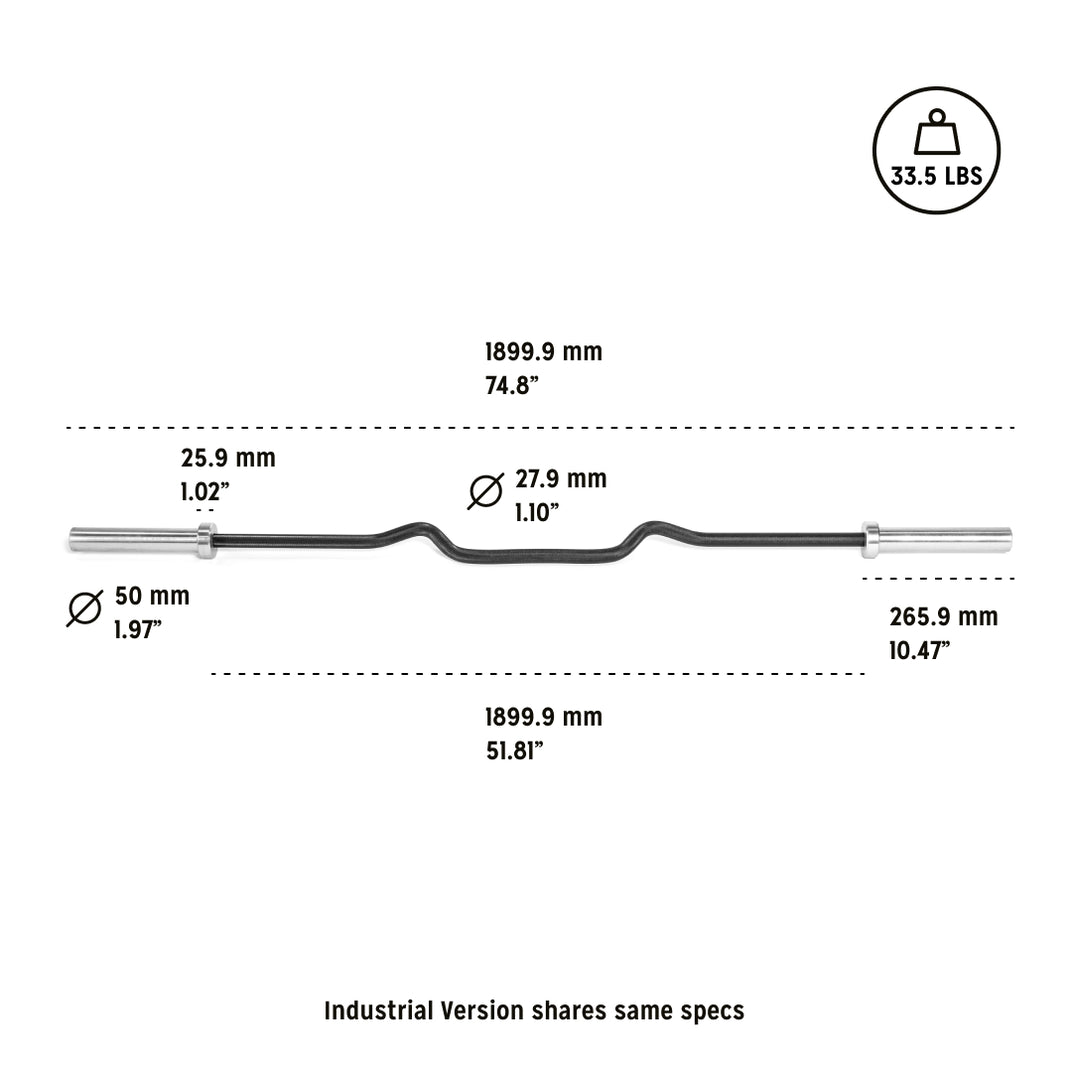 Rackable EZ Curl Bar Bells of Steel USA