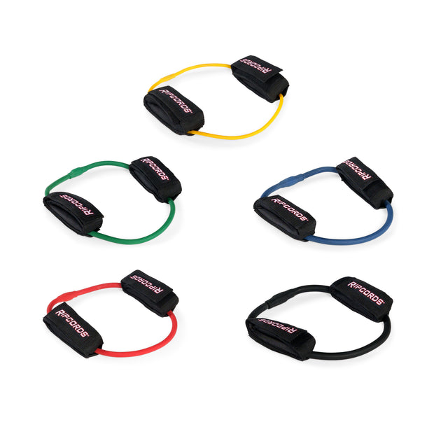 Leg Cords in yellow, green, red, blue, and black
