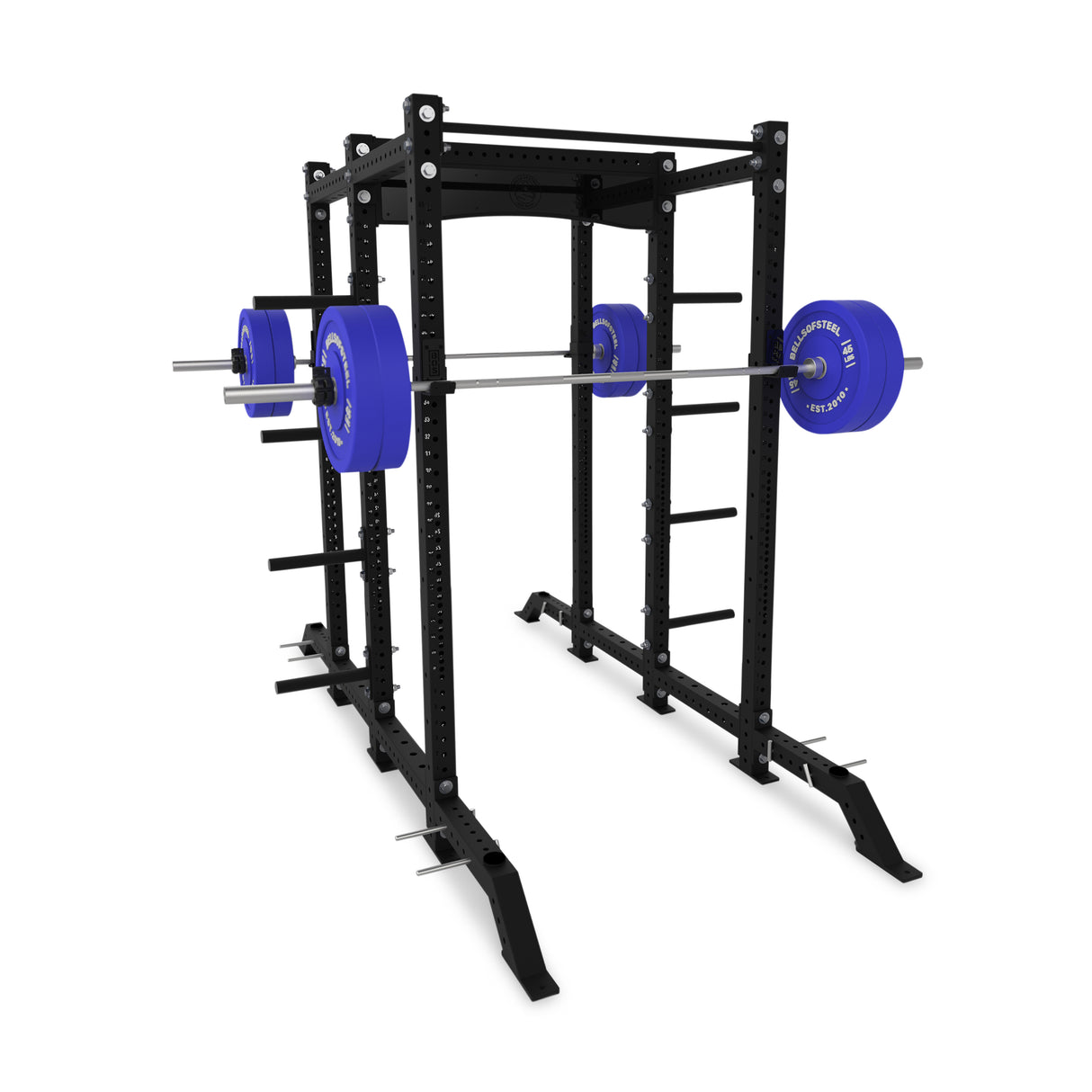 Side view of the Hydra 2-sided rack, highlighting its dual-sided structure and multiple storage levels for efficient equipment management.