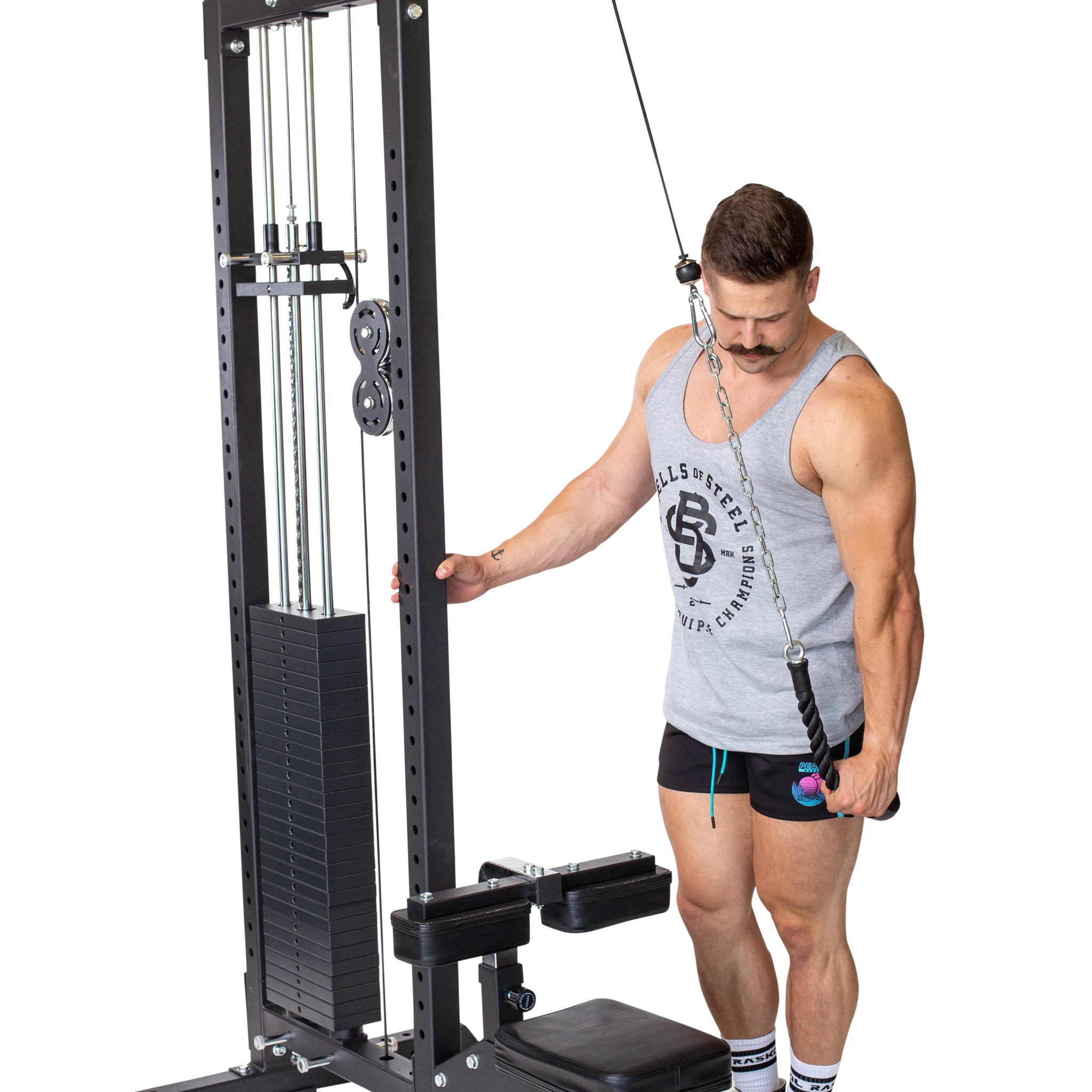 Tricep Back Workout Rope Pull Exercises Cable Rope Lat Pulldown