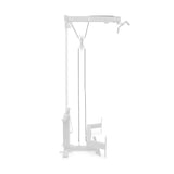 The 72" Hydra/Manticore Lat Pulldown Attachment Cables by Bells of Steel USA features an adjustable pulley system. The image shows a pulley suspended from a tall frame with a handle, offering versatile exercise options.