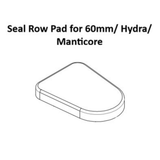 Line drawing of Bells of Steel USA Seal Row Pad for 60mm/Hydra/Manticore, with rounded edges and a slightly curved surface. Text above reads: "Seal Row Pad for 60mm/ Hydra/ Manticore.
