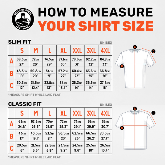 t-shirt sizing table