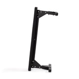 Side view of the Bells of Steel Flat Utility Bench, a black rectangular metal bench with bracket supports and 661lb max capacity, shown against a white background.