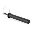 The Bells of Steel Utility Horn Rack Attachment is a sleek black cylindrical object with a handle and attached metal loop. It features a sleek black powder coating with the loop secured on one end, enhancing its practical design.