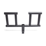 The Bells of Steel Viking Press Attachment is a black, rectangular metal grip with parallel handles and a central mount, designed to attach to an Olympic bar or landmine for versatile strength training.