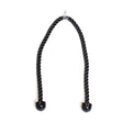 The image shows the Bells of Steel Extra Long Tricep Rope Extension (137cm), featuring a black twisted rope with chrome end caps and a metal hook, ideal for cable machines and tricep exercises, displayed against a white background.